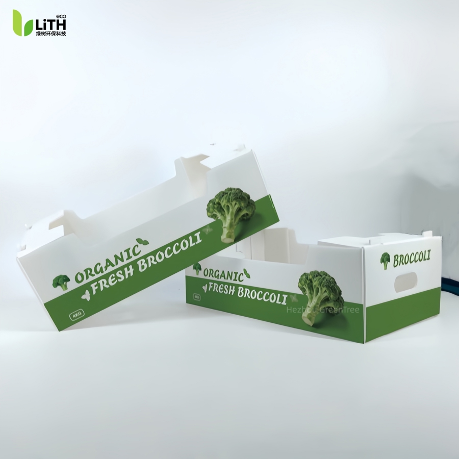 MFPP Corrugated Plastic Collapsible Box Stackable Vegetable Fruit Broccoli Turnover Crate